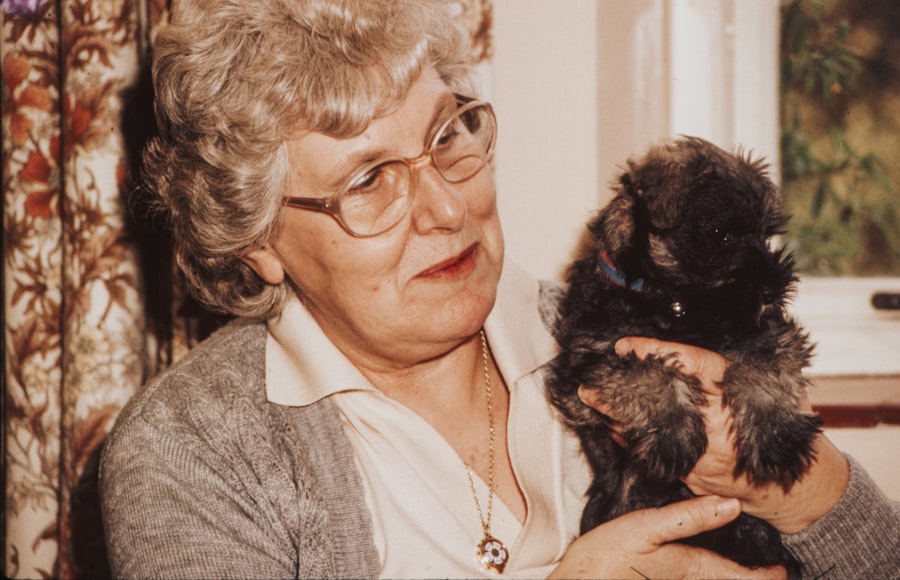 Smiling senior woman at home